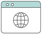 illustration of a globe symbol on a computer screen