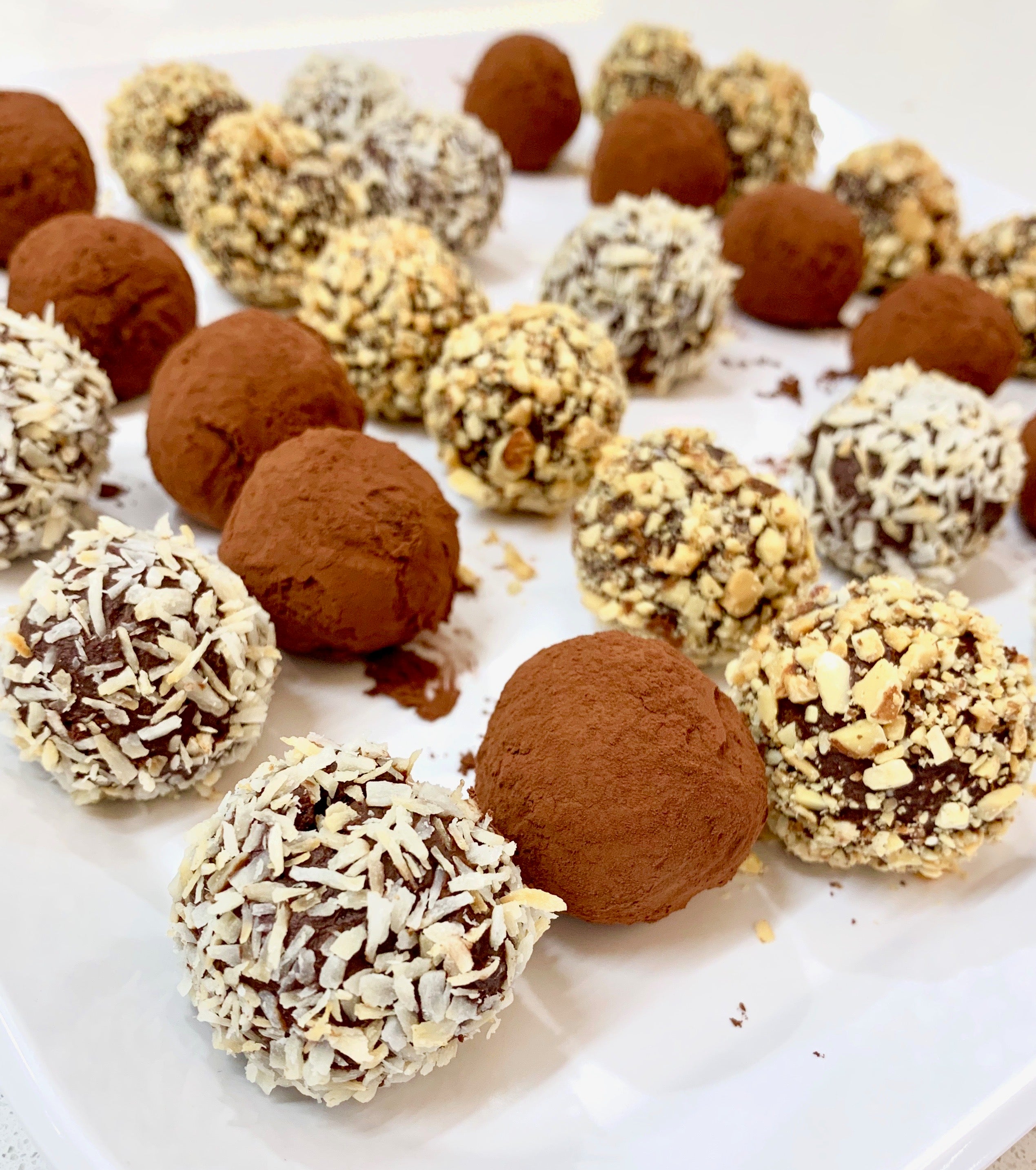 Chocolate Truffles with Almonds and Dates