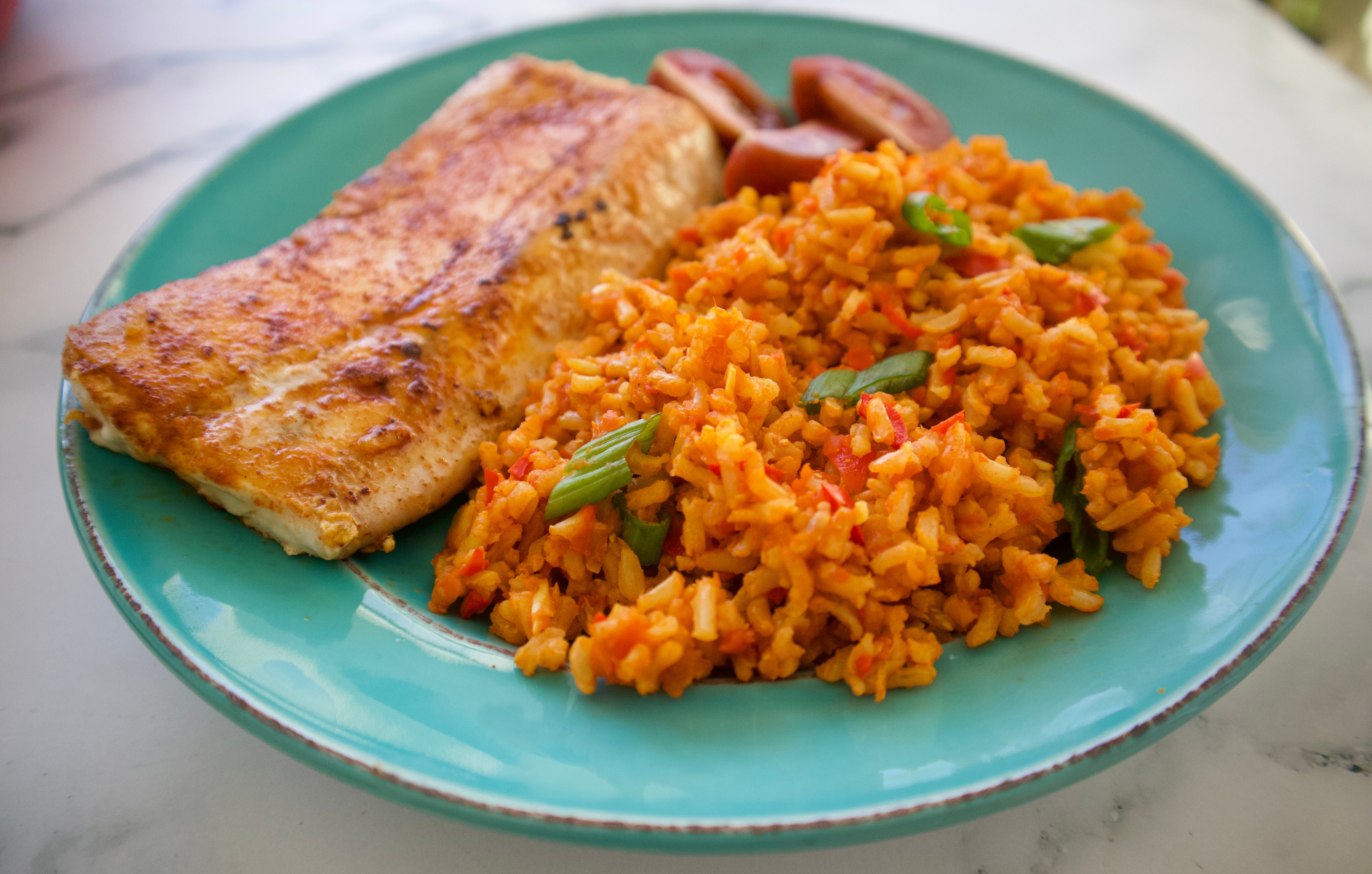 Jollof rice with fish