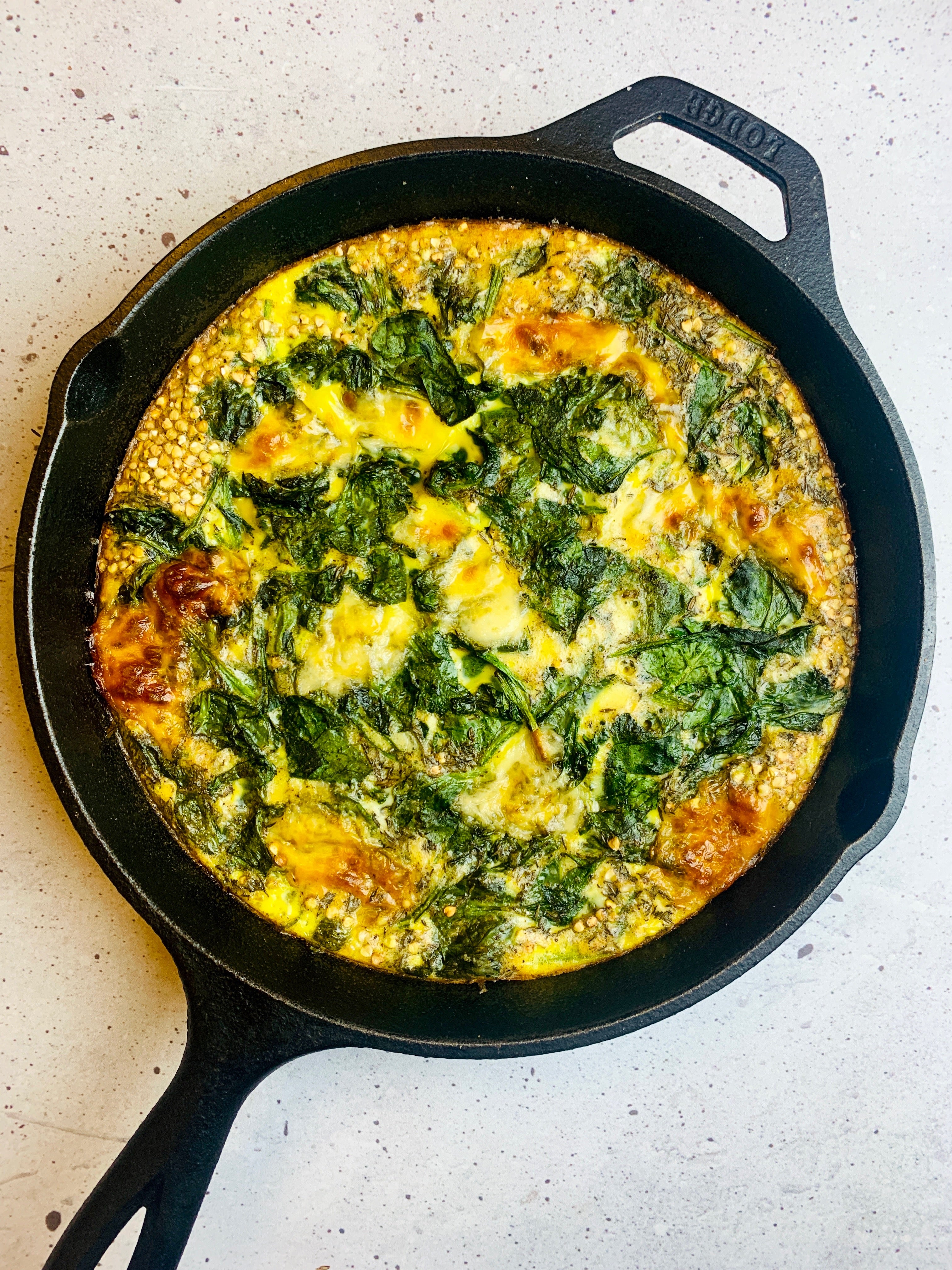 Spinach Quiche with Buckwheat Crust