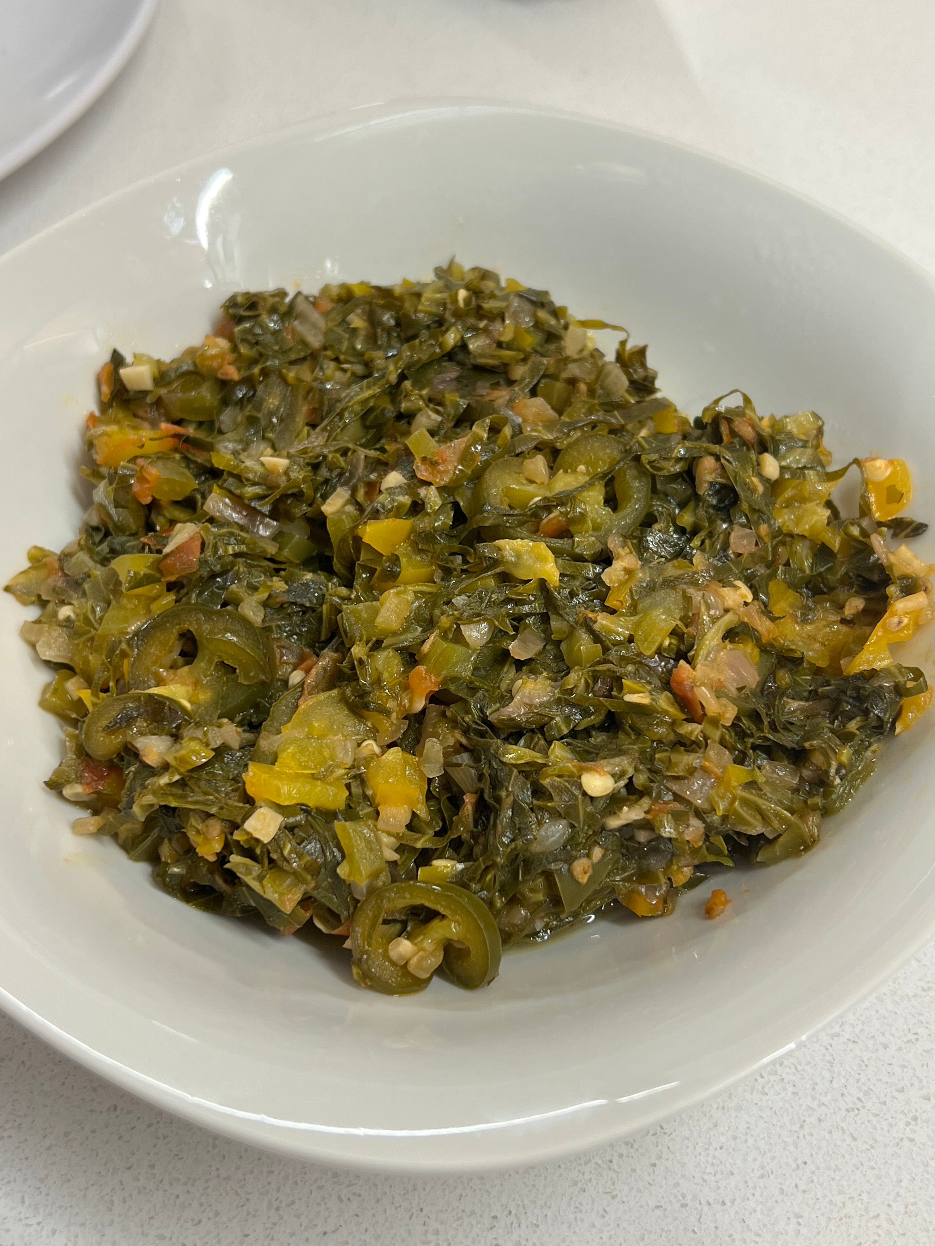 Un plato de delicioso sukuma wiki