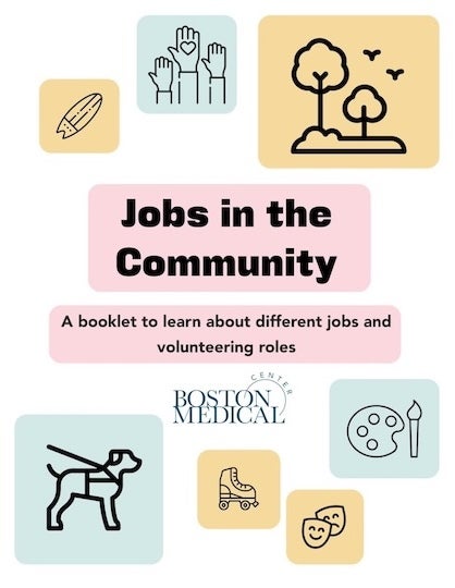 [Thumbnail of document cover] Jobs in the Community: A booklet to learn about different jobs and volunteering roles