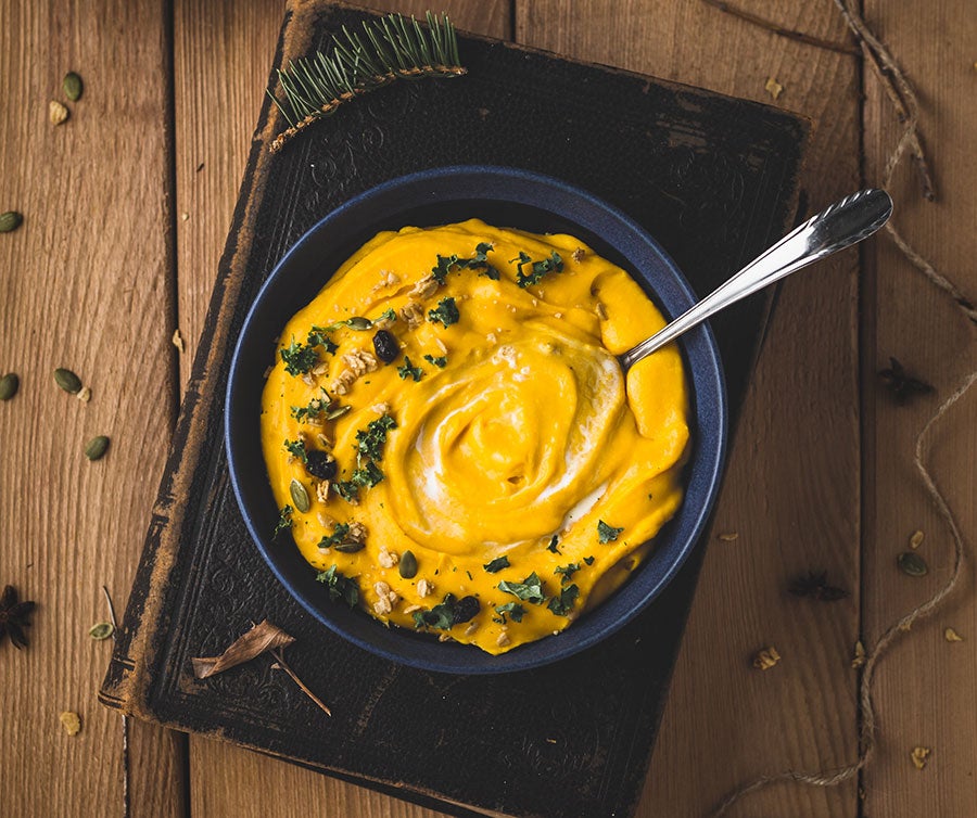 Sopa de manzana y calabaza al curry