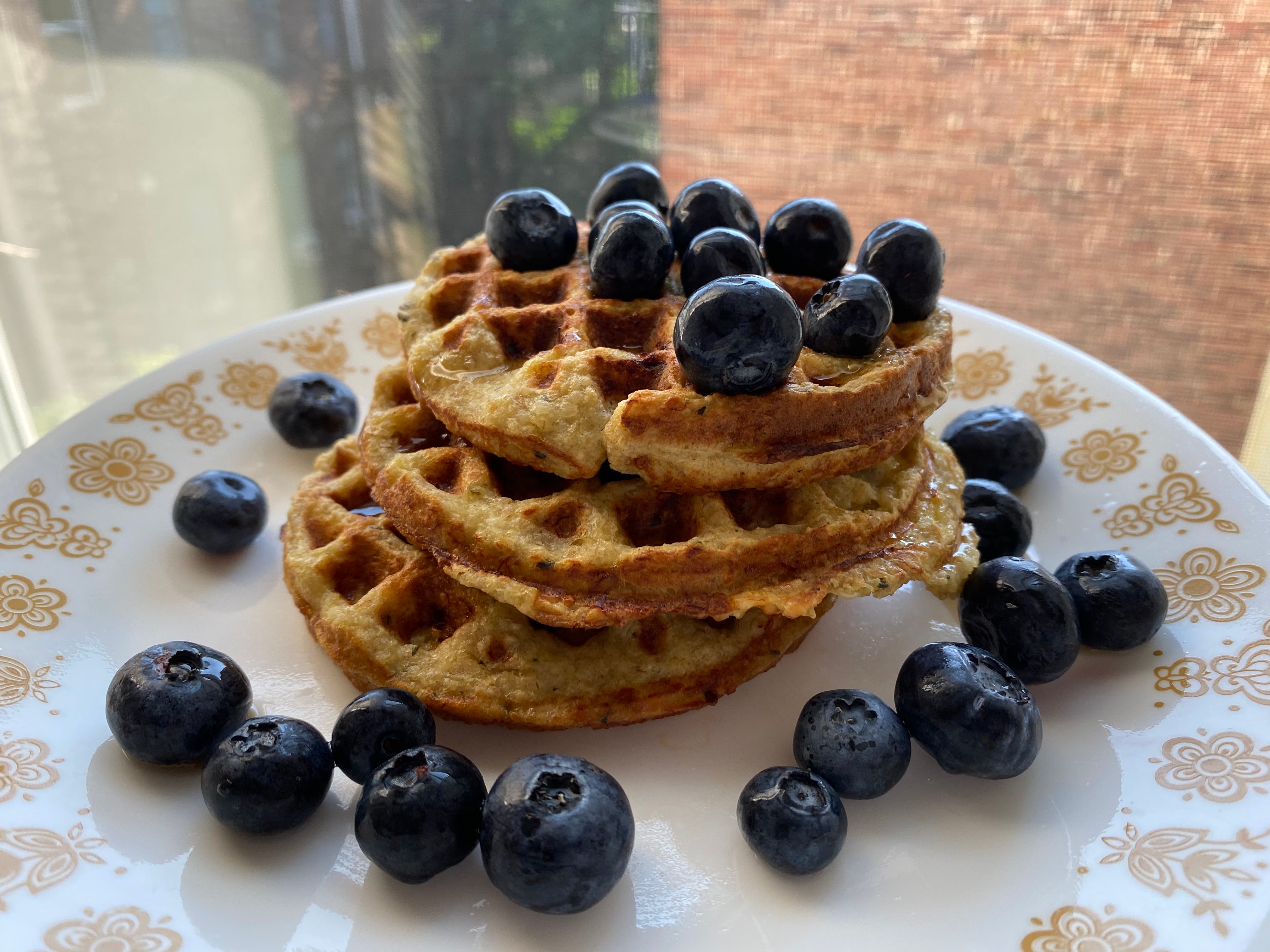 Gluten Free Banana Protein Waffles