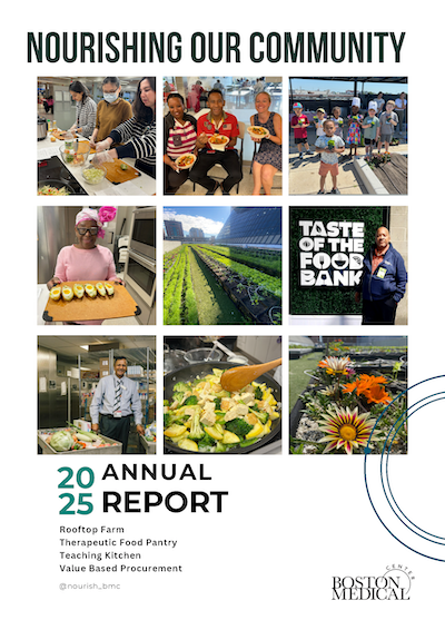 Cover of the BMC Nourishing Our Community Annual Report, 2025