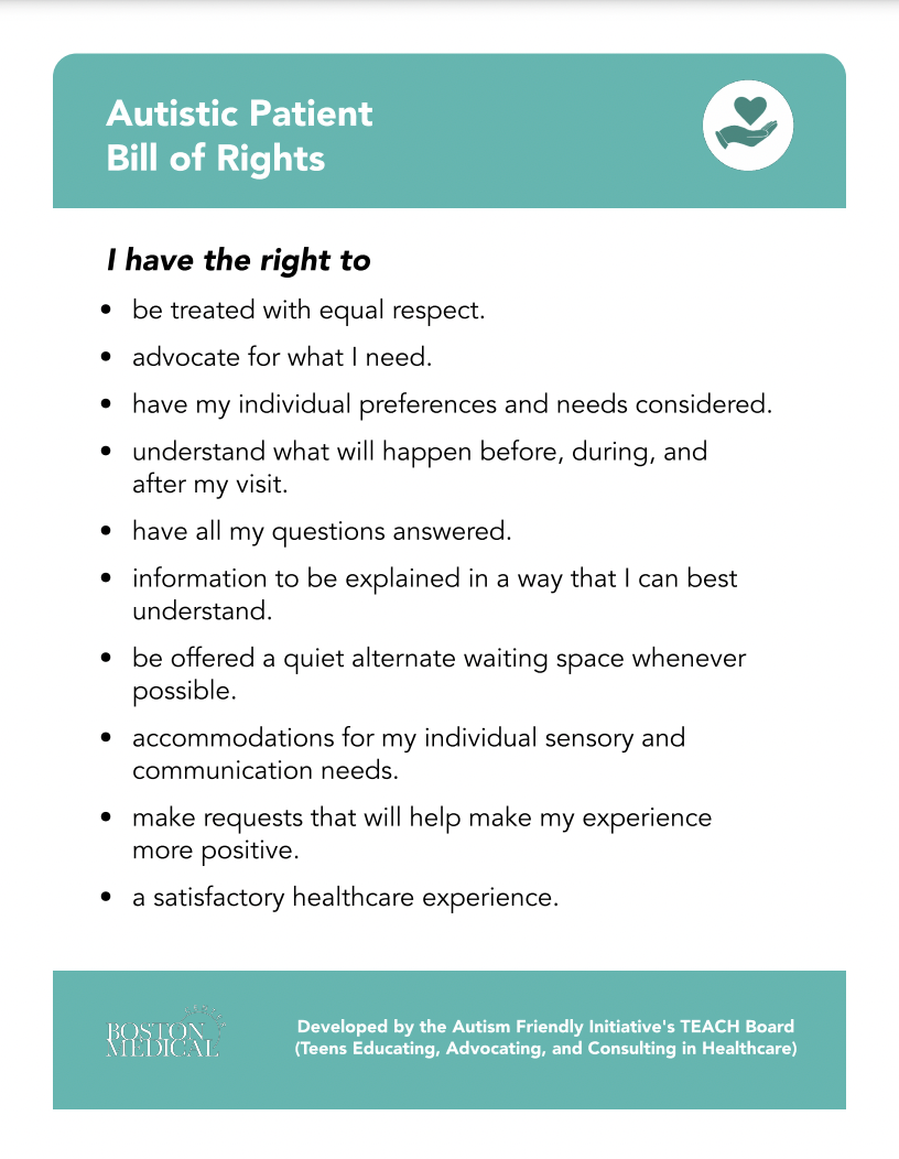 autistic patient bill of rights