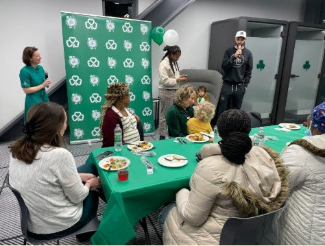 group at celtics training facility