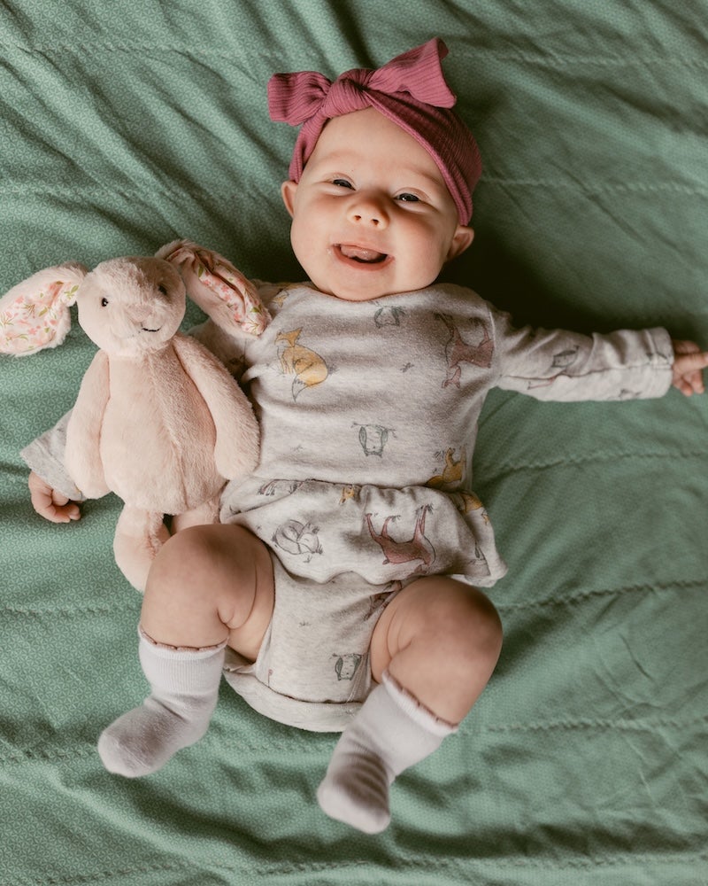 Baby Elora greeting the world with joy