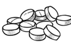 Drawing of white medication in tablet form (pills)