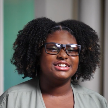 woman with glasses