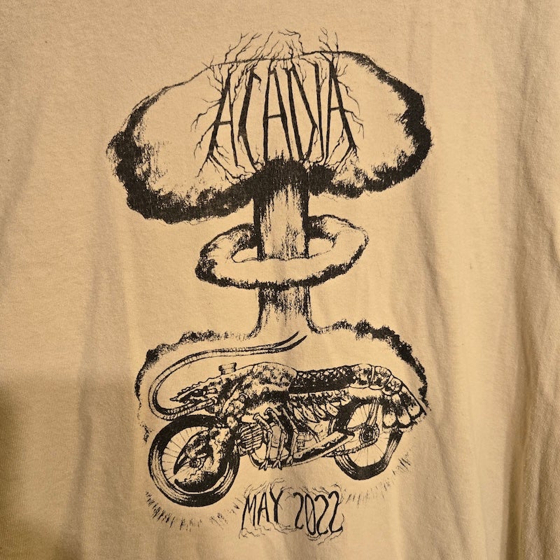 BMC patient Peter Goudy’s T-shirt design for an annual vacation trip to Acadia National Park, which he gifted to his cardiologist Dr. Claudia Hochberg