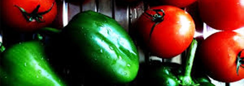 tomates y pimientos